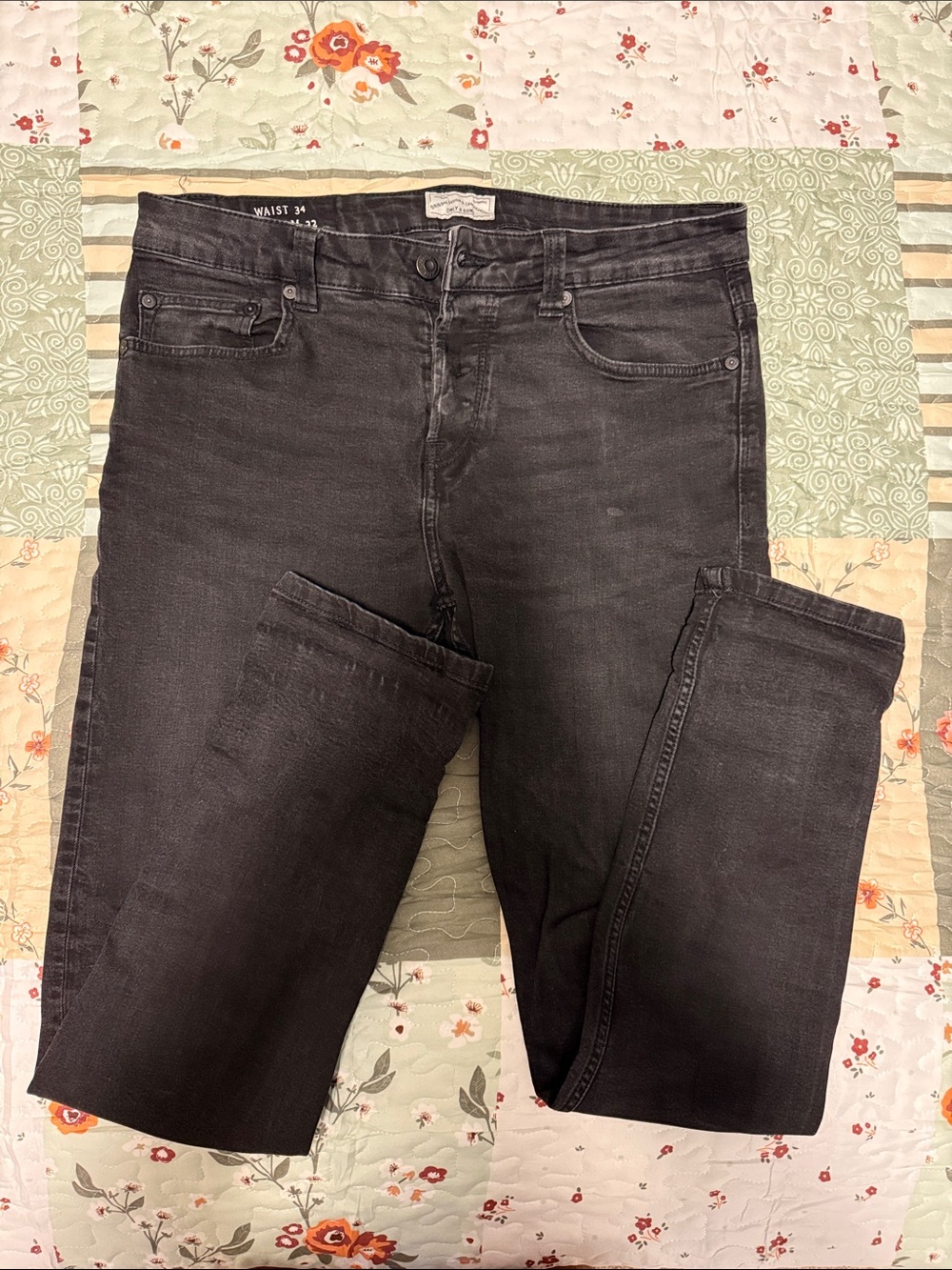 ONLY & SONS Men's Black Slim Straight Jeans